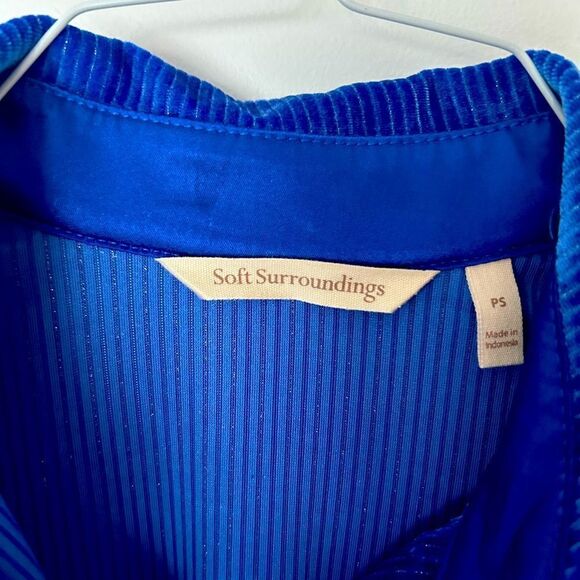 Soft Surroundings Velvet Ribbed Button Down Top Size Petite Small - Picture 3 of 5